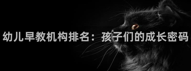 天狮娱乐开好：幼儿早教机构排名：孩子们的成长密码