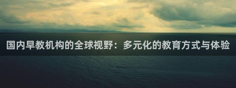 天狮娱乐开户：国内早教机构的全球视野：多元化的教育方式与体验