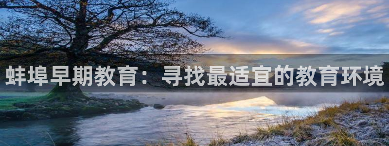 天狮娱乐湫333 00：蚌埠早期教育：寻找最适宜的教育环境